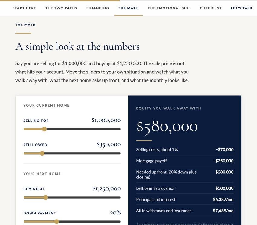 Guide page: a simple look at the numbers